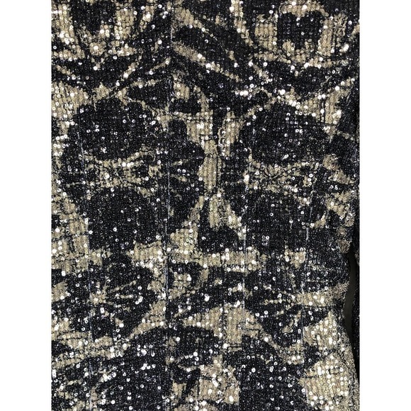 Rotate Birger Christensen Augustina Sequin Blazer Elegant Silver Gray US 4 - Picture 8 of 14